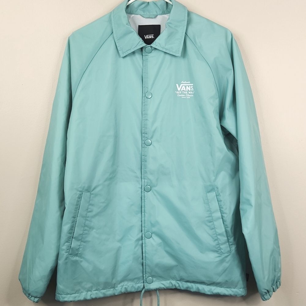 Vans Nylon Long Sleeve Full Button Lightweight Windbreaker Jacket Medium